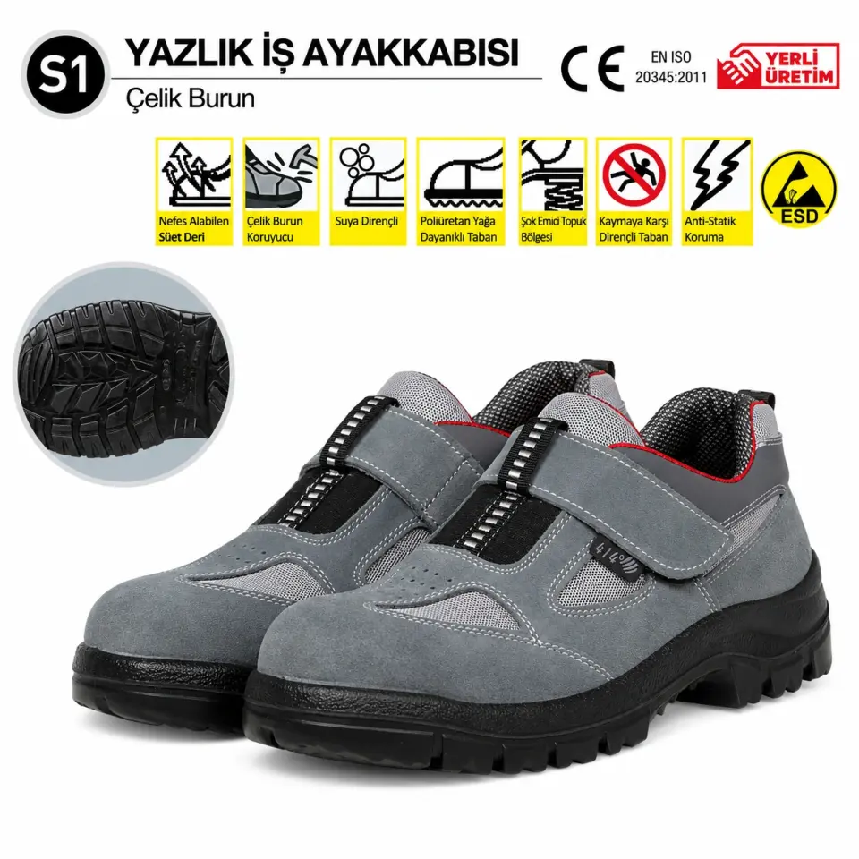 414 Çelik Burun Ayakkabı Nubuk No:39