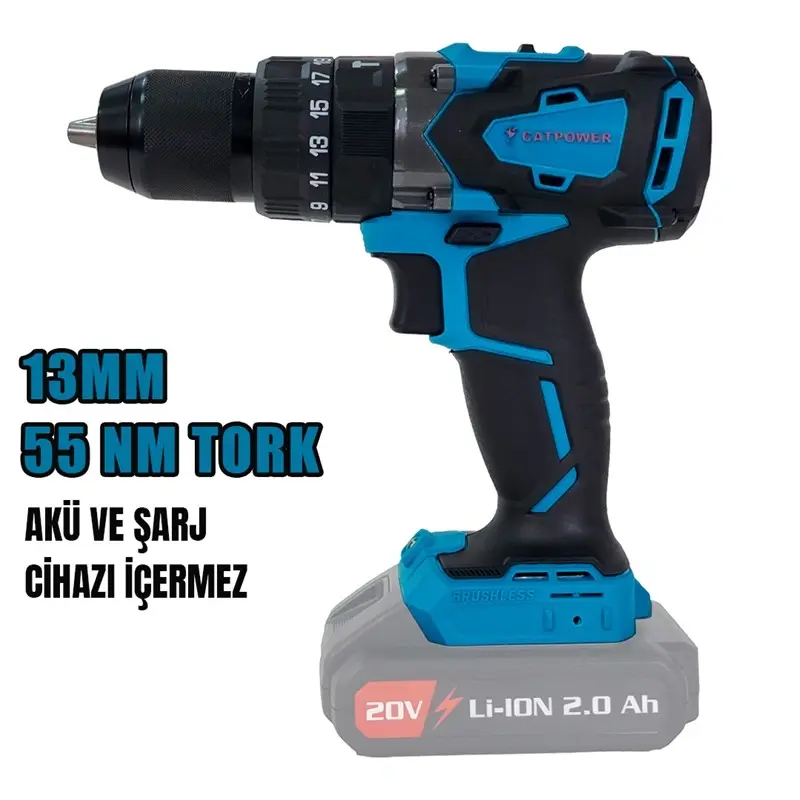 Catpower 4101 Solo 20V Akülü Darbeli Vidalama Li-İon Kömürsüz
