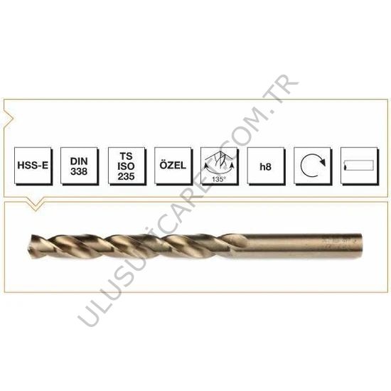 Mte 6Mm Altın Seri Silindirik Saplı Kısa Matkap Ucu
