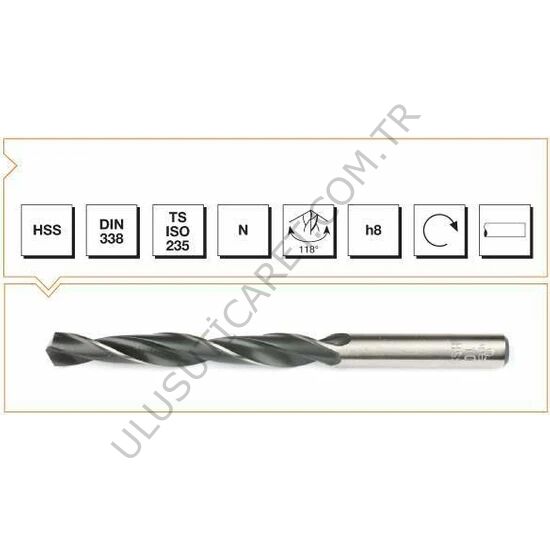 Mte 11,5Mm Silindirik Saplı Kısa Matkap Ucu Haddeli