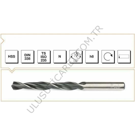 Mte 20Mm Silindirik Saplı Kısa Matkap Ucu Taşlanmış