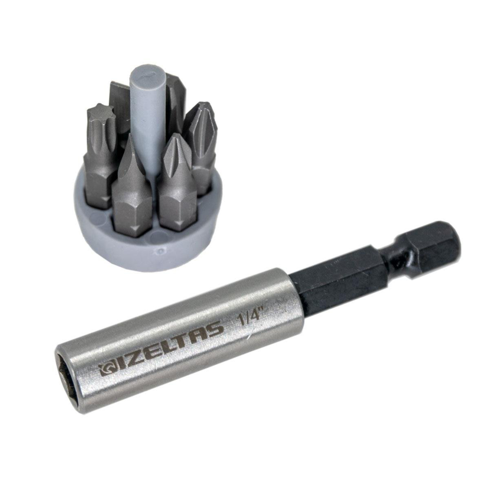 İzeltaş 8 Parça Cırcır Manyetik Bits Uçlu Tornavida Seti