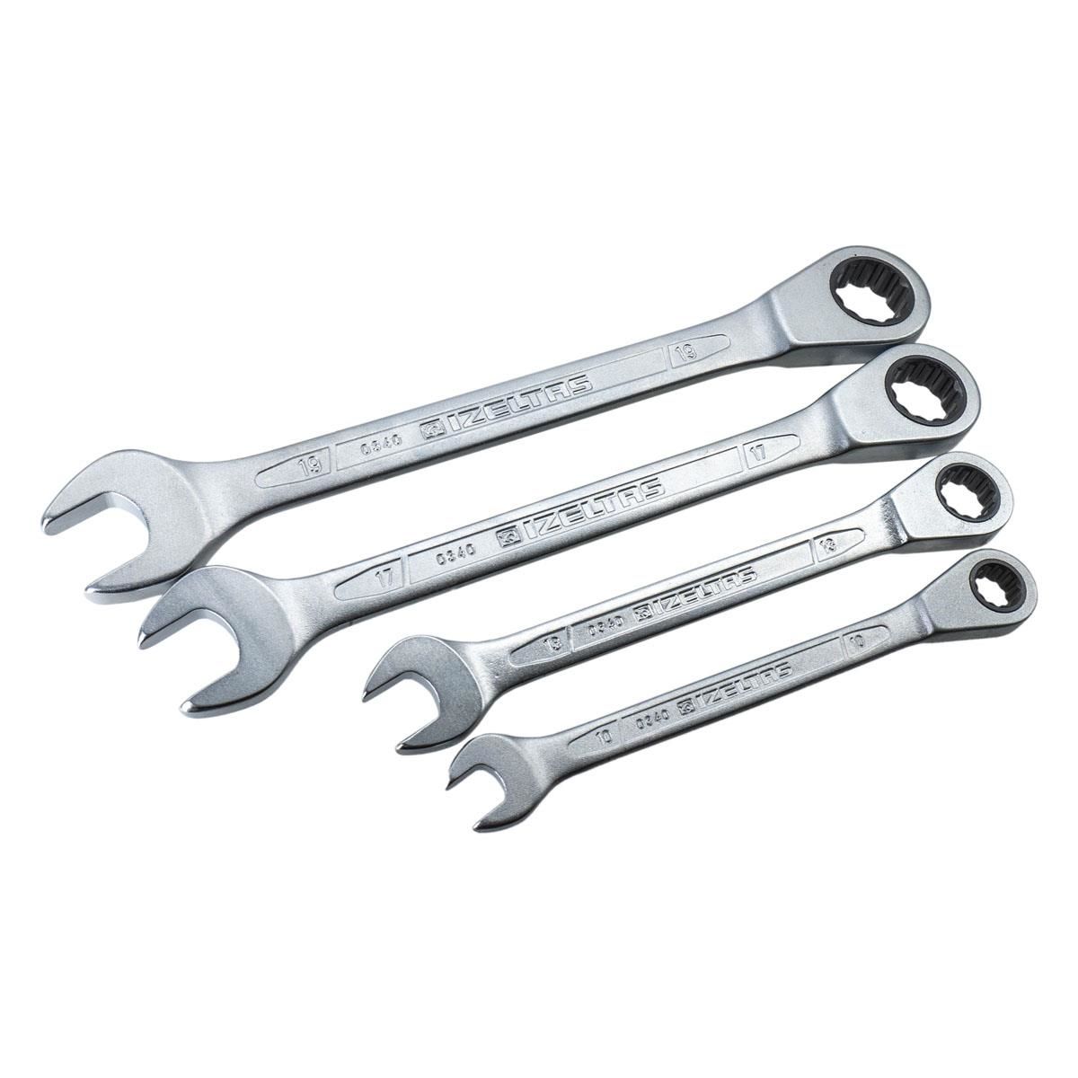 İzeltaş Cırcır Kombine Anahtar Takımı (4 Parça 10-23-17-19Mm)