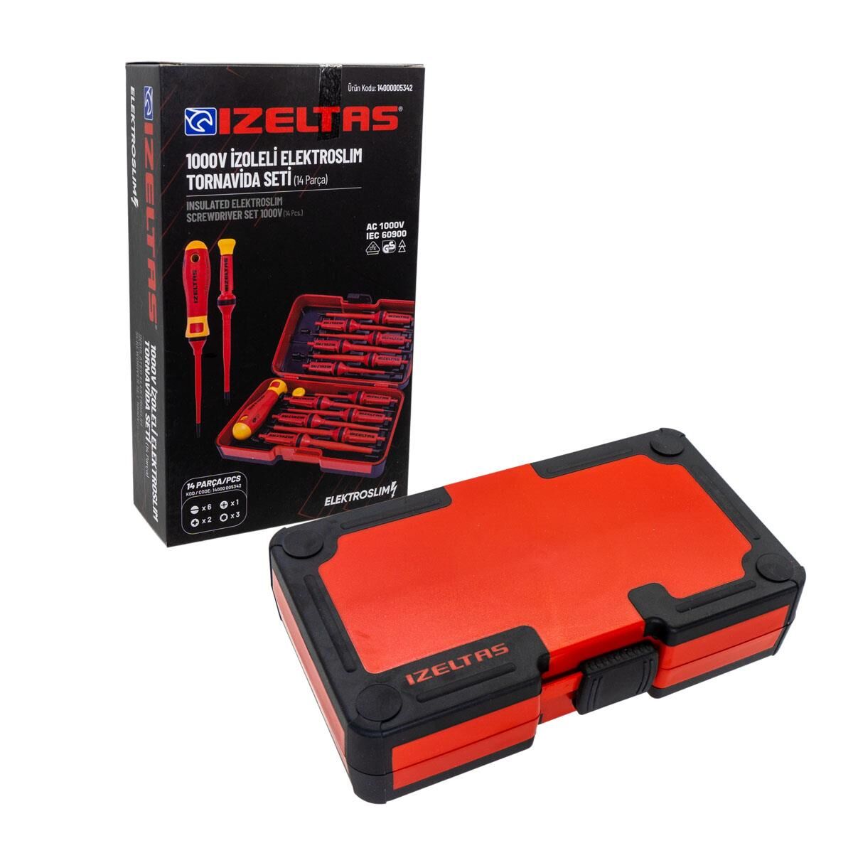 İzeltaş 1000v İzoleli Elektroslim Tornavida Set 14