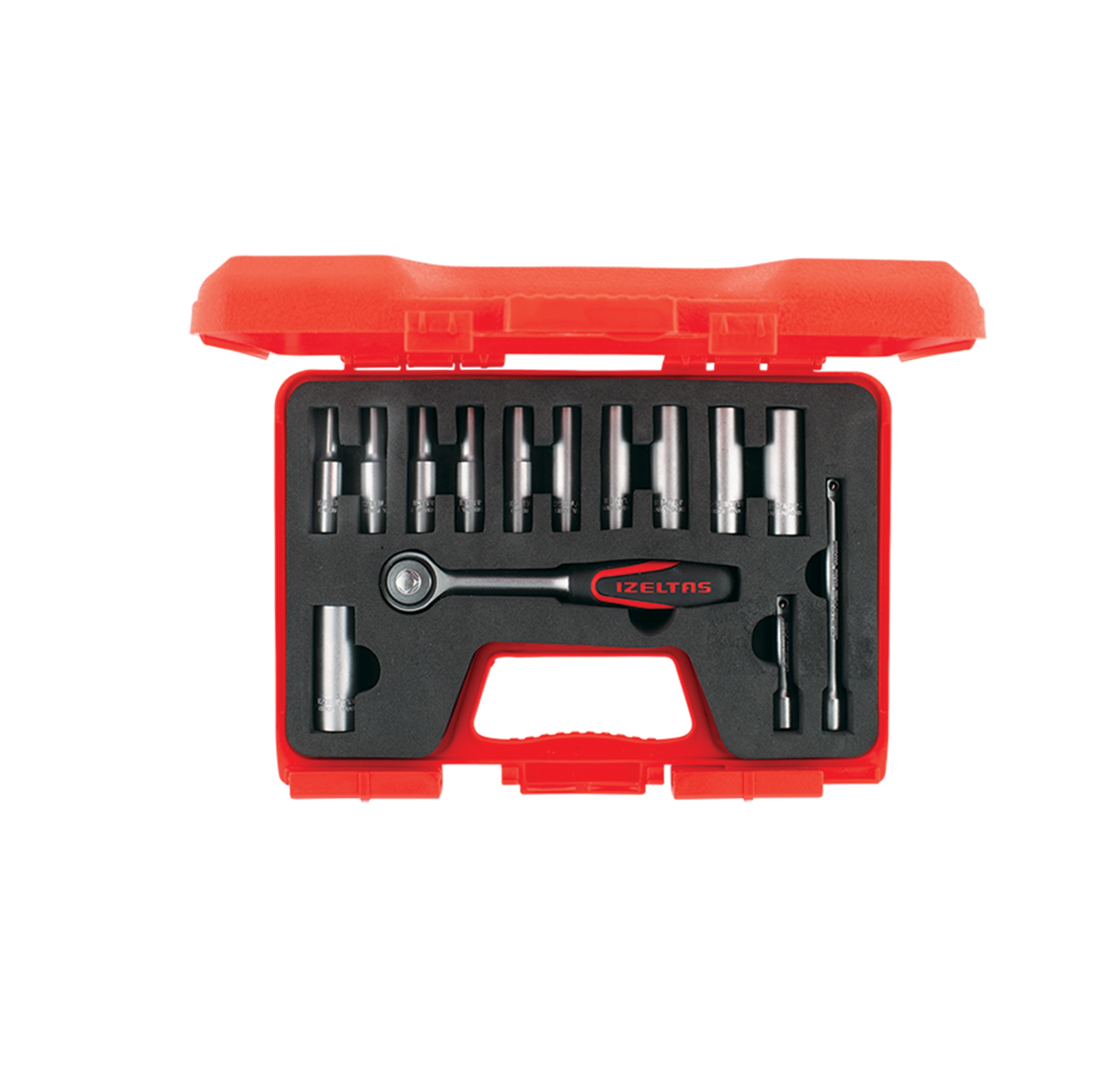 İzeltaş 1/4'' Derin Lokma Anahtar Set 14 Parça