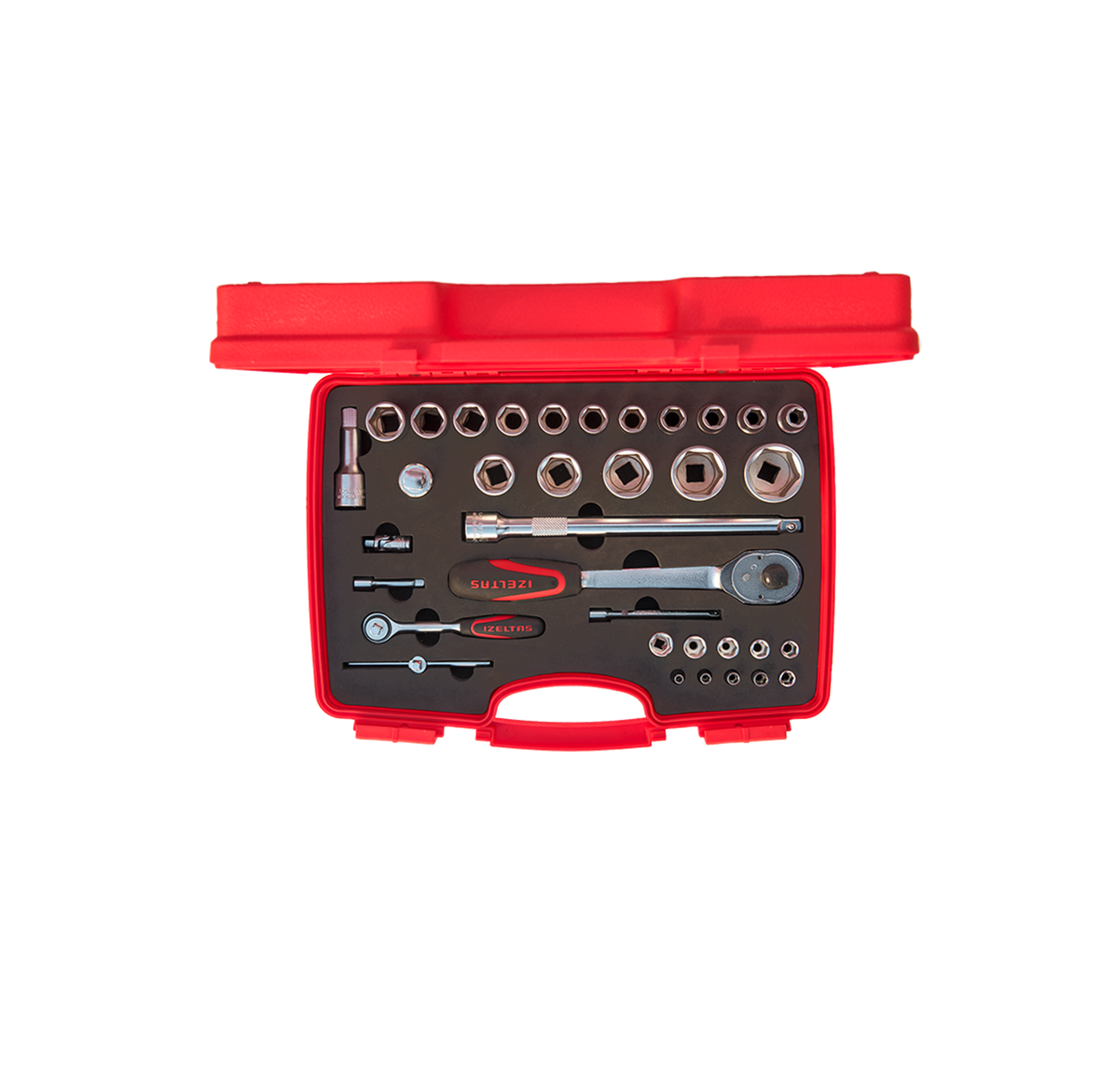 İzeltaş 1/4-1/2 35 Parça Altı Köşe Lokma Takımı