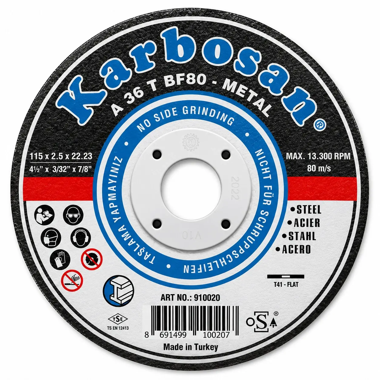 Karbosan 180*3.0*22.23 Metal Nk Kesme Diski