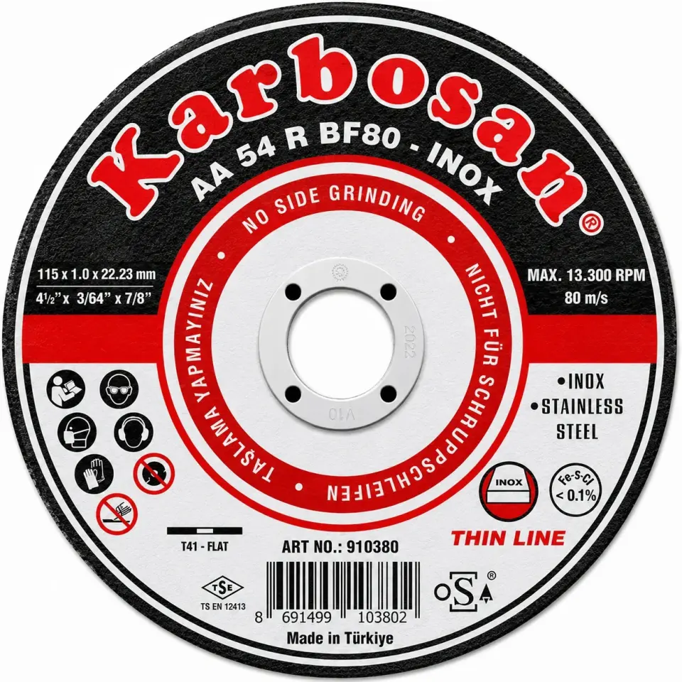 Karbosan 115*1.0*22.23 Thin Line İnox Kesici