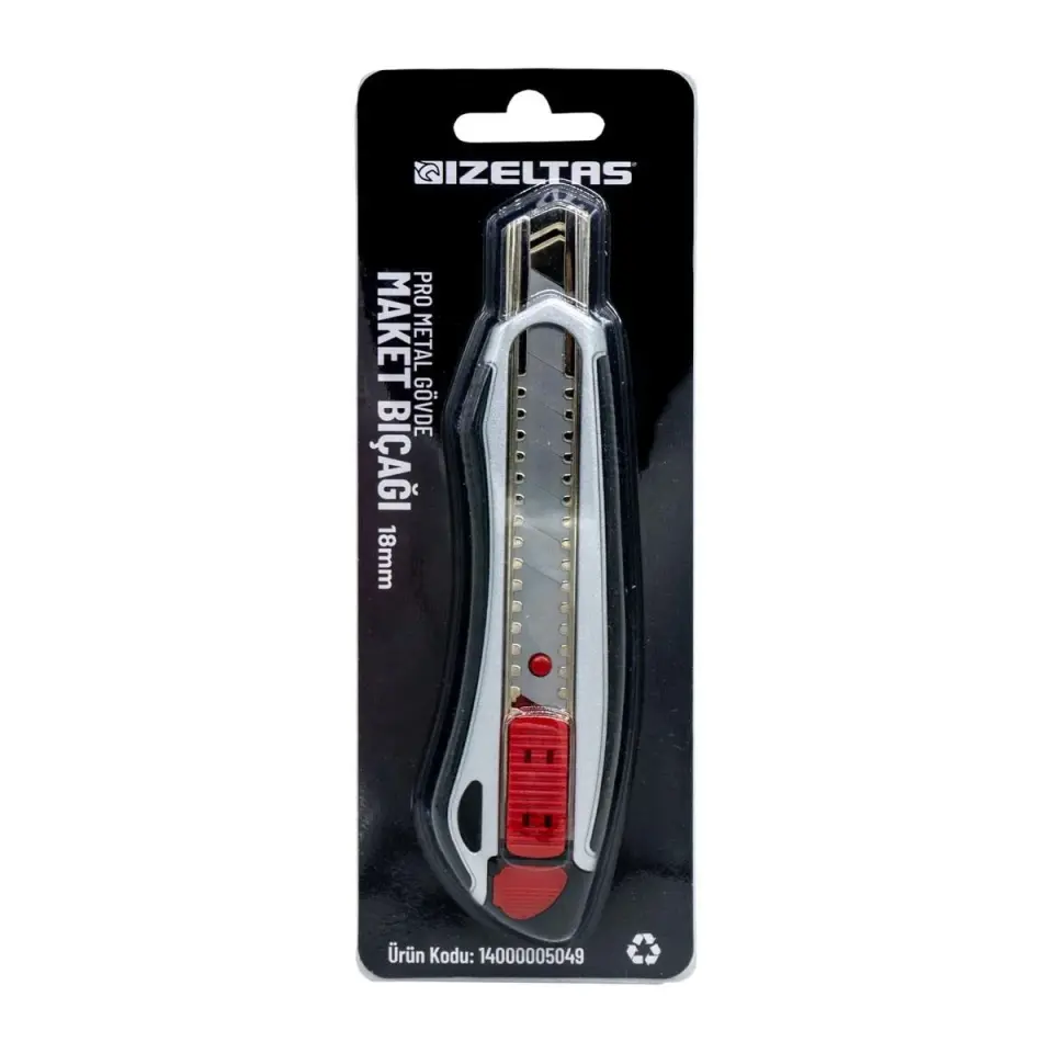 İzeltaş 18mm Pro Metal Gövde Maket Bıçağı