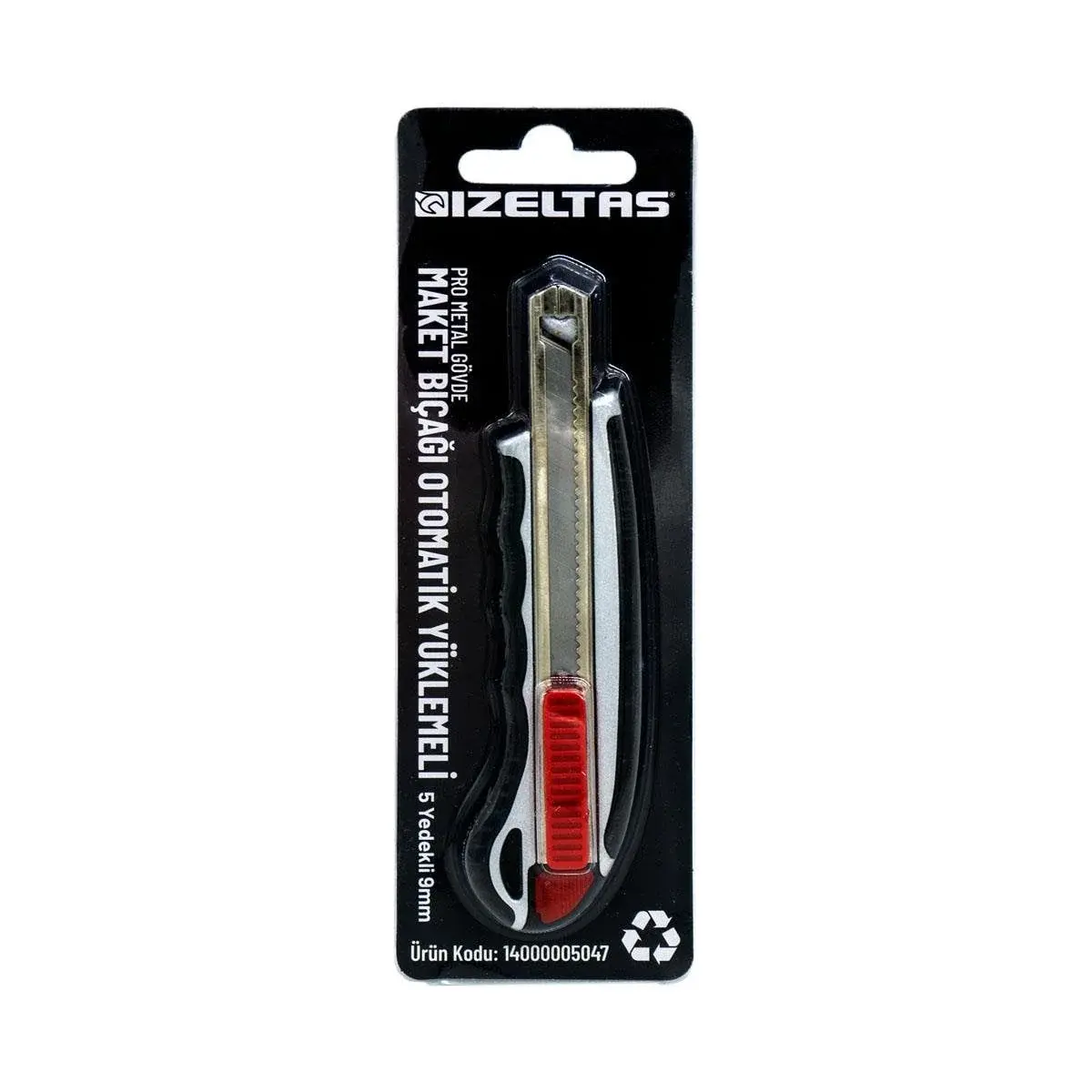 İzeltaş 9mm Pro Metal Gövde Otomatik Yüklemeli Maket Bıçağı