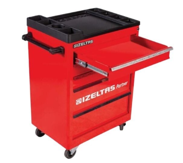 İzeltaş Partner 5 Çekmeceli Kırmızı Dolap (Boş)