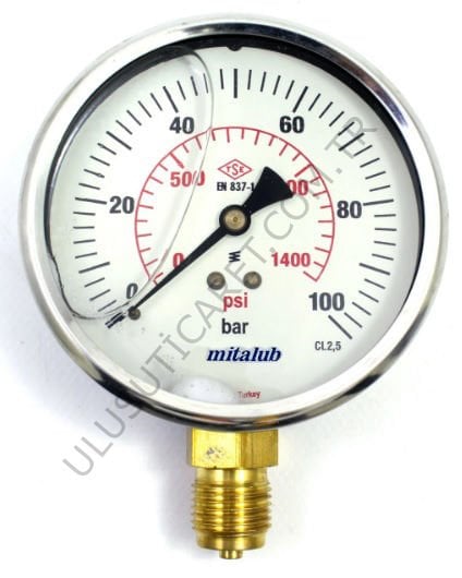 Manometre Yağlı 0-100 Bar