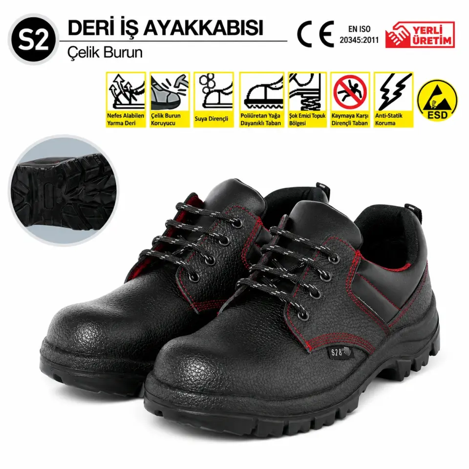 414 Çelik Burun Ayakkabı  Klasik No:36