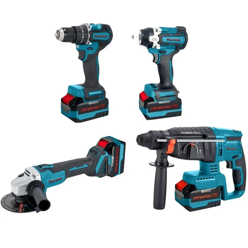 Catpower 1580 Akülü 4Lü Set 20v 4.0Ah (Cat1581+Cat1582+Cat1583+Cat1585)