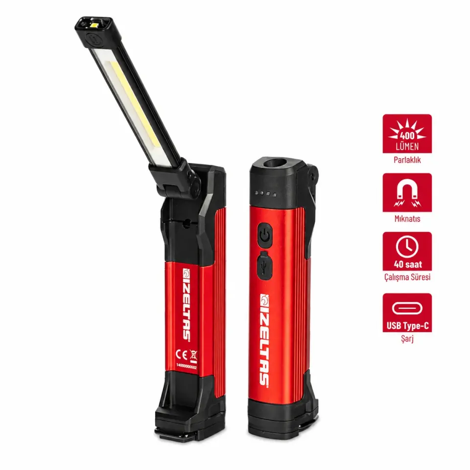 İzeltaş 400 Lm Cob Led Katlanır Çalışma Lambası