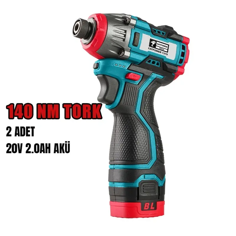 Catpower 1370 16v Li-On 2.0Ah Kömürüz Akülü Torklu Vidalama