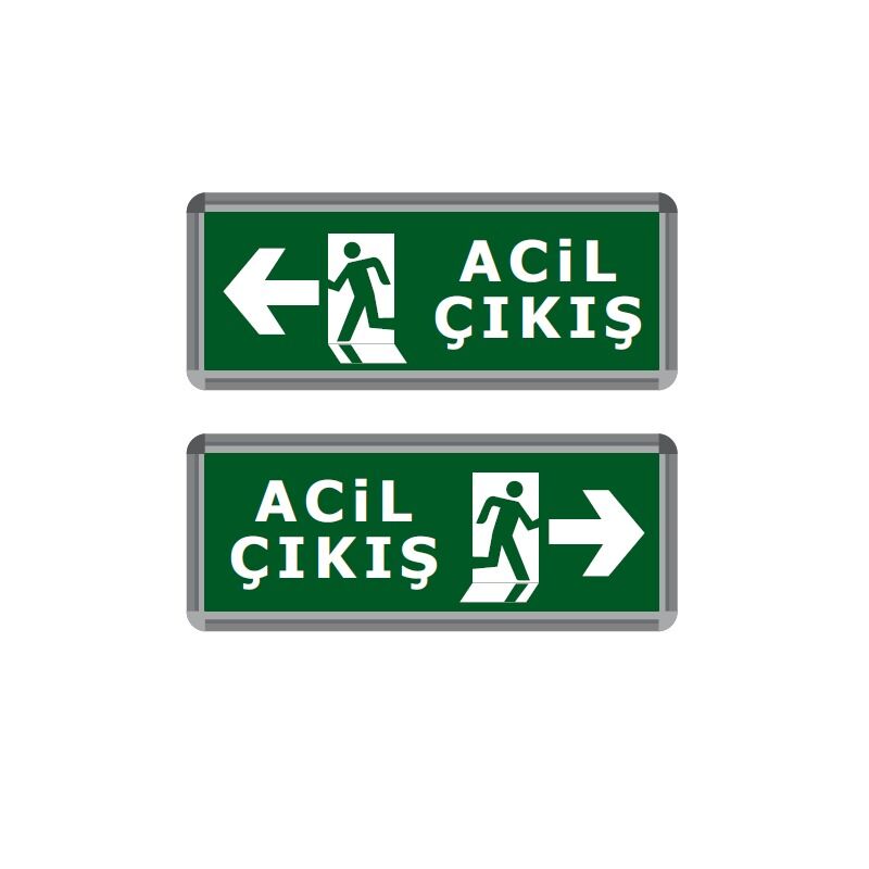 Acil Çıkış Şarjlı Sağ-Sol Yön Yönlendirme Levhası