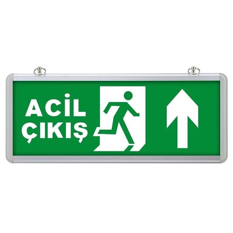 Acil Çıkış Şarjlı Yukarı Yön Yönlendirme Levhası