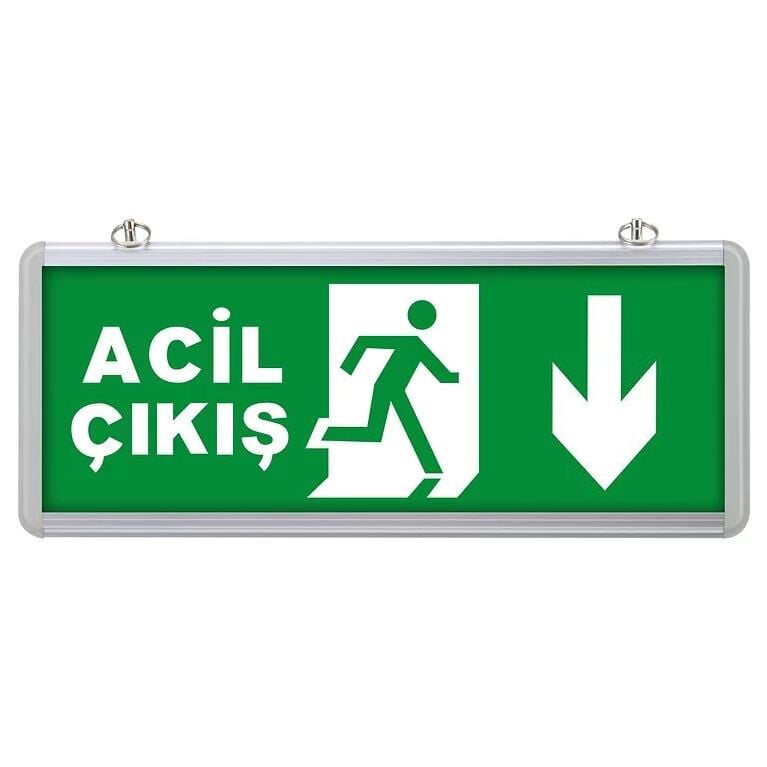 Acil Çıkış Şarjlı Aşağı Yön Yönlendirme Levhası