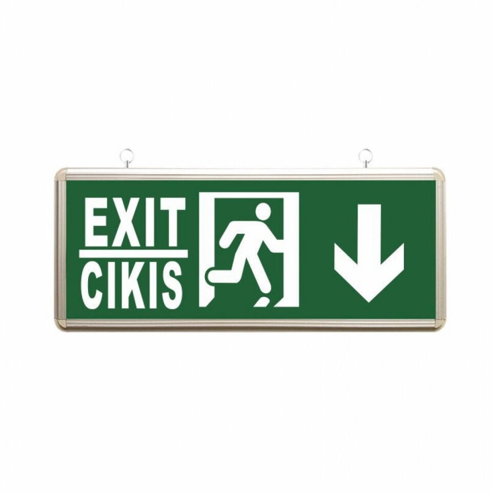 Exit Çıkış Şarjlı Aşağı Yön Yönlendirme Levhası