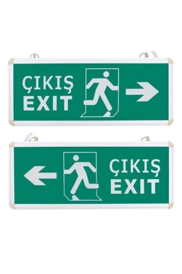 Exit Çıkış Şarjlı Sağ-Sol Yön Yönlendirme Levhası