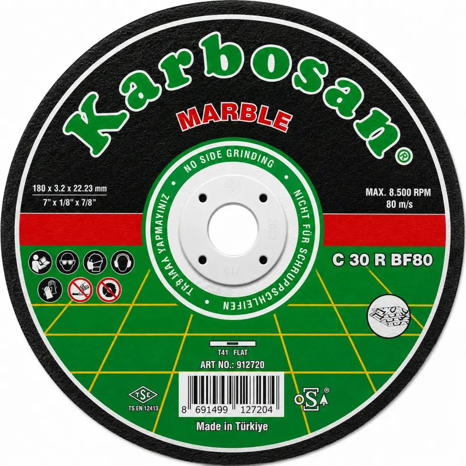 Karbosan 180*3.0*22.23 Mermer Kesme Diski