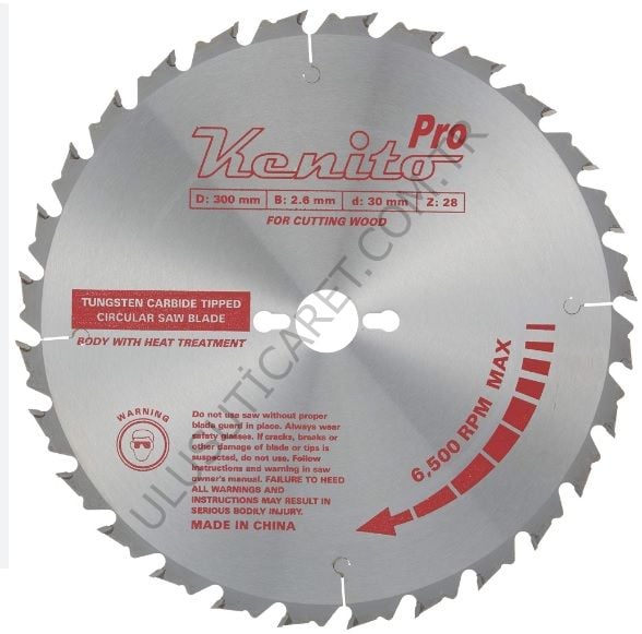 Kenito 250*1,7*30 24Diş Ahşap Atlamalı Elmas Uçlu Daire Testere
